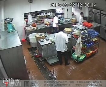 D1效果-厨房白天/晚上红外模拟监控效果录像演示